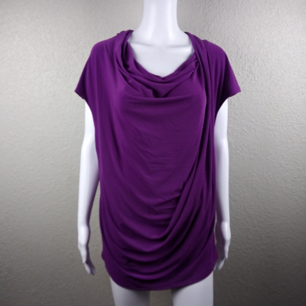 DKNY Draped Cowl Neck Blouse